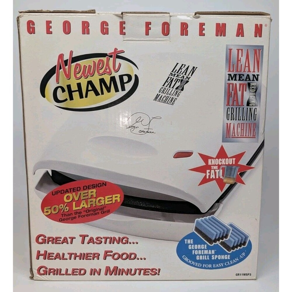George Foreman Newest Champ Lean Mean Fat Reducing Personal Grilling Machine